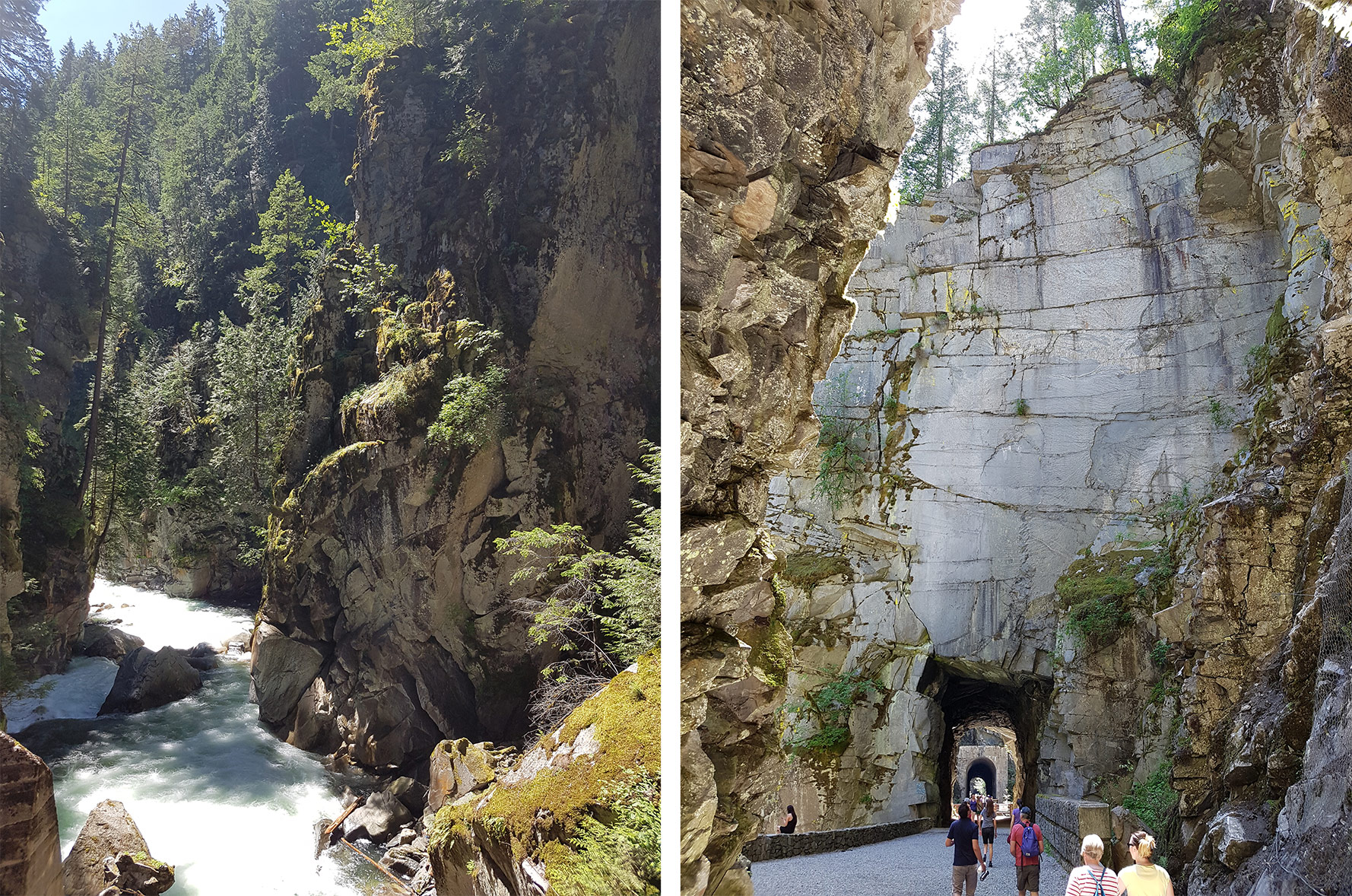 Photos of the Othello Tunnels from which the cliff hanging scene of Rambo First Blood was shot.