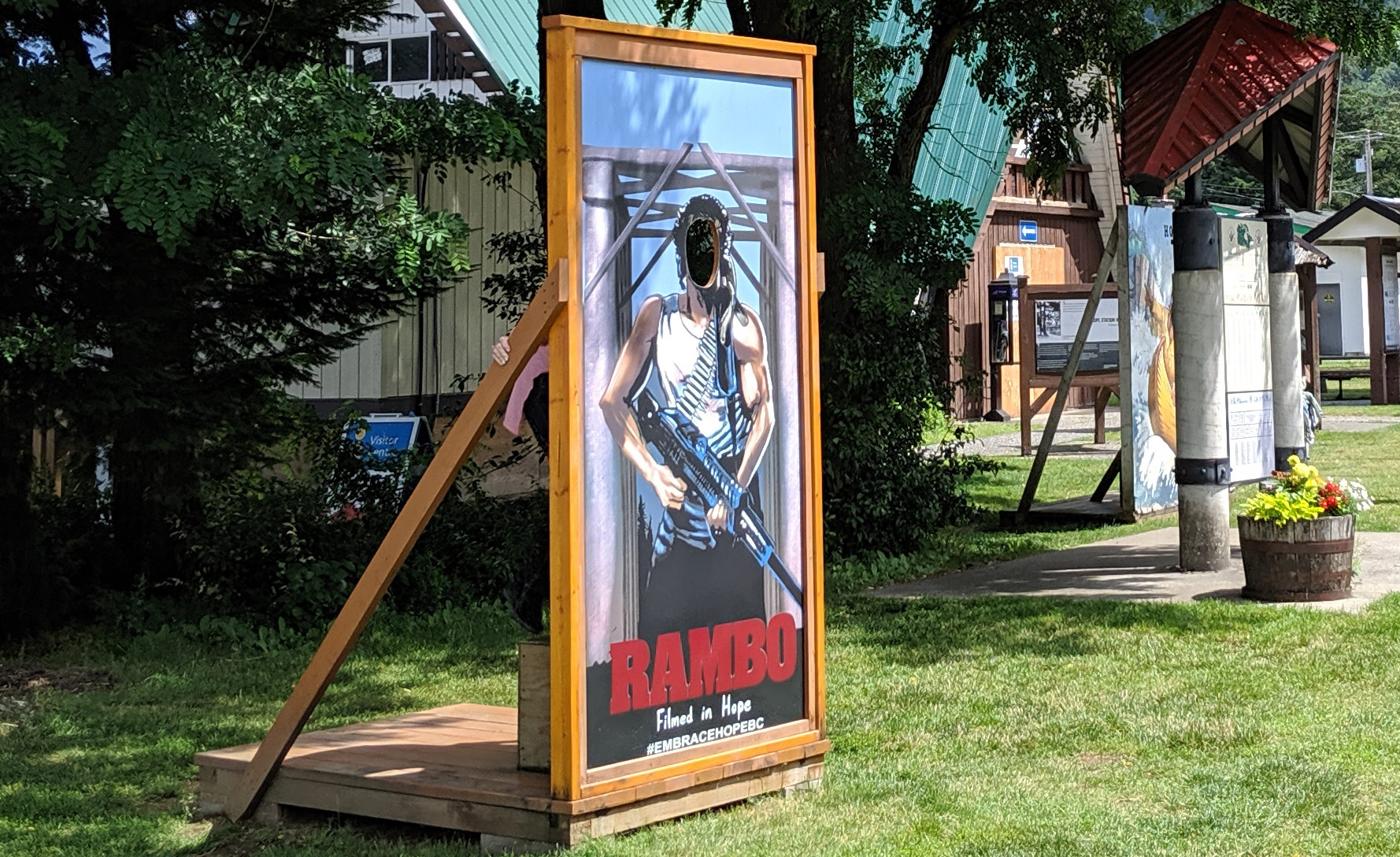 After hiring a one-way car rental from Vancouver to Calgary, we look for the top things to do in Hope, BC. We chose the Rambo - First Blood Walking Tour.