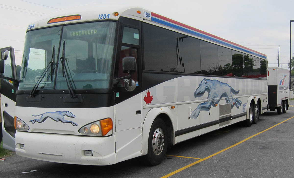 A photo of the Greyhound which has recently withdrawn it's services from Western Canada.